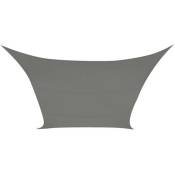 Voile d'ombrage, perméable, respirant, 5 x 5 m, 180 g/m², pehd, carré, gris foncé - Perel