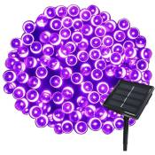 22m Solar Fairy Lights 200 Led 8 String Lights Ideal For Party, Wedding, Birthday And Outdoor Garden (violet, 1 Piece)