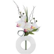 Atmosphera - Composition d'orchidées artificielles - vase en céramique - blanc H44 cm créateur d'intérieur - Modèle 2