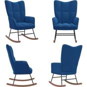 Chaise à bascule Bleu Velours - chaise à bascule