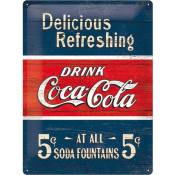 Coca-cola - Plaque métallique Delicious Refreshing