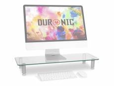 Duronic dm052-3 réhausseur d'écran / support en verre pour écran d'ordinateur ou ordinateur portable ou écran tv (70 x 24 cm)