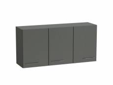Elément meuble pont 3 portes smart largeur 130 cm coloris gris graphite mat 20100893758