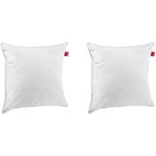 Epeda - Lot de 2 oreillers Dacron® Climat confort médium 65x65 - Blanc