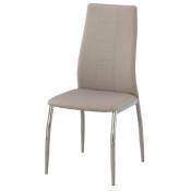 Fanmuebles - Chaise de salle à manger tapissée beige 44 cm (largeur) x 99 cm (hauteur) x 55 cm (profondeur)