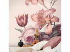 Fresque floraison camaïeu 105401
