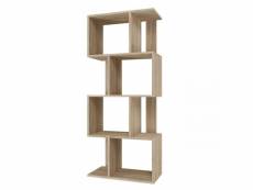 Gilda - bibliothèque modulable style moderne - dimensions 59.5x30x140 cm - meuble séparateur de pièce - sonoma