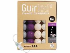 Guirlande boule lumineuse 16 led classique - purple