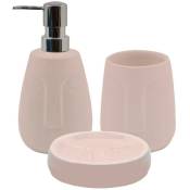 Guy Levasseur - Set de salle de bain 3 pièces en céramique rose - rose