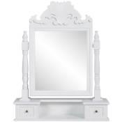 Helloshop26 - Coiffeuse avec miroir pivotant 60 x 12,5