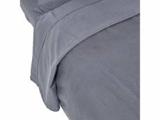 Homescapes drap plat en lin lavé gris - 270 x 300 cm BL1574C