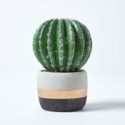 Homescapes - Petit Cactus artificiel Echinocactus Grusonii