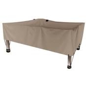 Housse d'extérieur pour table, gris beige, rectangulaire, 225 cm x 105 cm x 60 cm - Perel