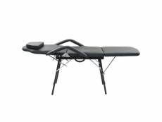 Icaverne - fauteuils de massage categorie fauteuil de massage pour traitement facial simili-cuir noir
