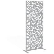 Idmarket - Panneau décoratif universel 150 x 50 cm flower gris clair - Gris