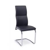 Iperbriko - Chaise de salon en éco-cuir Noir thelma