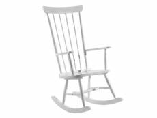 Jessie - chaise à bascule en bois massif laqué blanc