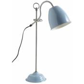 Lampe de bureau en métal laqué - Bleu