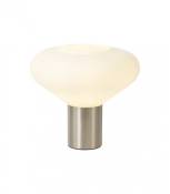 Lampe de table globe Nickel satiné 1 ampoule 28cm