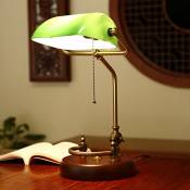 Lampe de table Vintage lecture E27 chambre bois vert