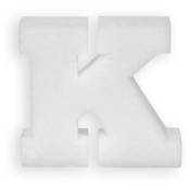 Lettre k en Polystyrène 10cm - Blanc