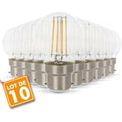 Lot de 10 Ampoules LED B22 G45 4W eq 40W 400lm Température de Couleur: Blanc chaud 2700K