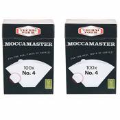Lot de 2 Moccamaster Filtres papier blanc N°4 - Boite