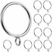 Lot de 50 anneaux de suspension pour rideaux de 38 mm – Crochets en métal pour tringles jusqu'à 35 mm de diamètre,dolaso