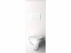 Meuble haut de salle de bain - element mural de salle de bain - armoire de toilette sweat aménagement pour wc - blanc - l 53 x p 27 x 140 cm