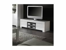 Meuble tv blanc laqué design pietra