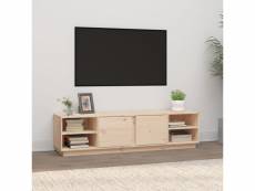 Meuble tv pour salon - armoire tv moderne 156x40x40 cm bois de pin massif meuble pro frco58668