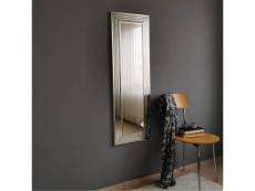 Miroir moderne encadré 40cm compage bois argent