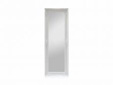 Miroir sur pied - casa chic by blumfeldt ashford - cadre en bois massif - 130 x 45 cm - blanc