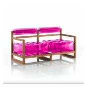 Mojow Design - yoko canapé eko structure bois rose cristal