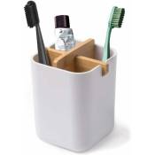Porte-brosse à dents en bambou Porte-brosse à dents électrique multifonctionnel Porte-dentifrice écologique naturel et résistant pour comptoirs de