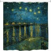 Rideau de douche Van Gogh Nuit ¨toil¨e sur le Rhne