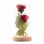 Rose Soie Artificielle Sparkle Rose Avec Abat-jour