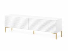Selsey lammelo - meuble tv - 140 cm - blanc