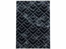 Square - tapis marbre à carré - argent 080 x 250