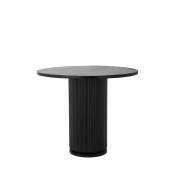 Table à manger 2 personnes ronde en bois - Noir