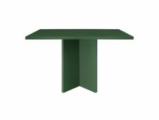 Table à manger rectangulaire laquée matilda en mdf de 3cm vert cèdre 90x120cm 108255