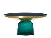 Table basse Bell Coffee / Ø 75 x H 36 cm - Plateau verre - ClassiCon vert en verre
