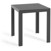 Table de jardin coloris noir en aluminium - longueur