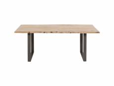 "table harmony acacia acier 180x90cm kare design"