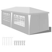 Tente Pavillon Tente de réception Construction en acier Résistant à la corrosion 3x6m Blanc - Blanc - Tolletour