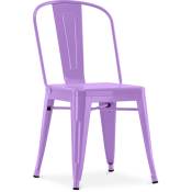 Tolix Style - Chaise de salle à manger en acier - Design industriel - Nouvelle édition - Stylix Violet Clair - Acier - Violet Clair
