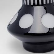 Vase Brillar noir et blanc 40cm Kare Design
