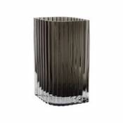 Vase Folium Large / L 18 x H 25 cm - AYTM noir en verre