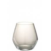 Vase verre transparent H23cm