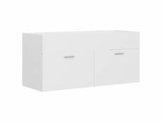 Vidaxl armoire d'évier blanc 100x38,5x46 cm aggloméré